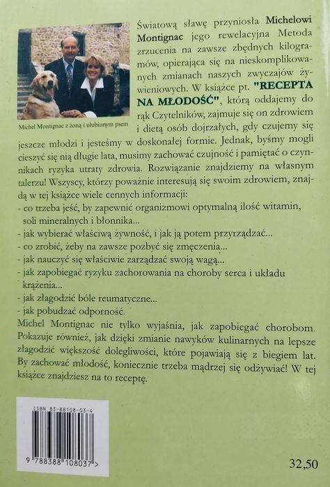 RECEPTA NA MŁODOŚĆ - Michel Montignac