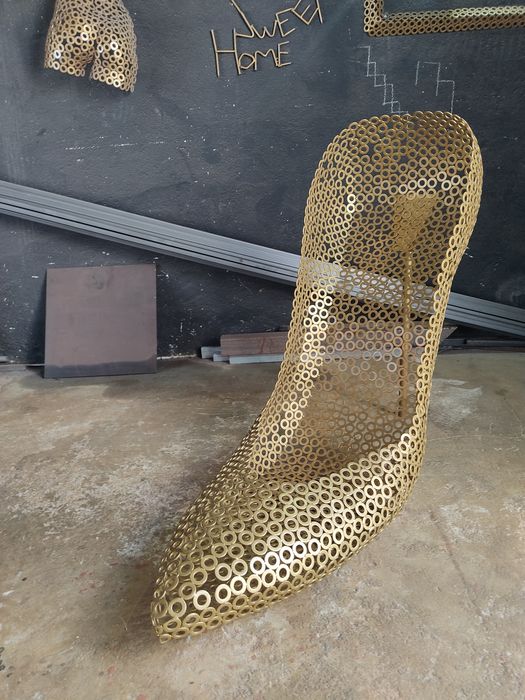 Sapato Escultura em Metal - Arte Contemporânea