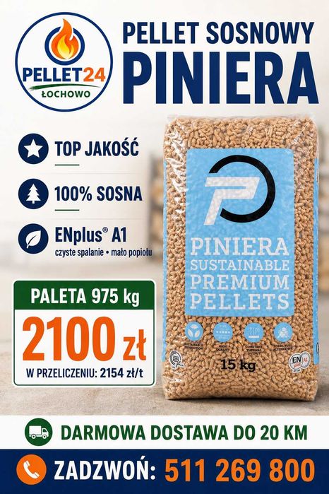 Pellet PINIERA A1 certyfikowany
