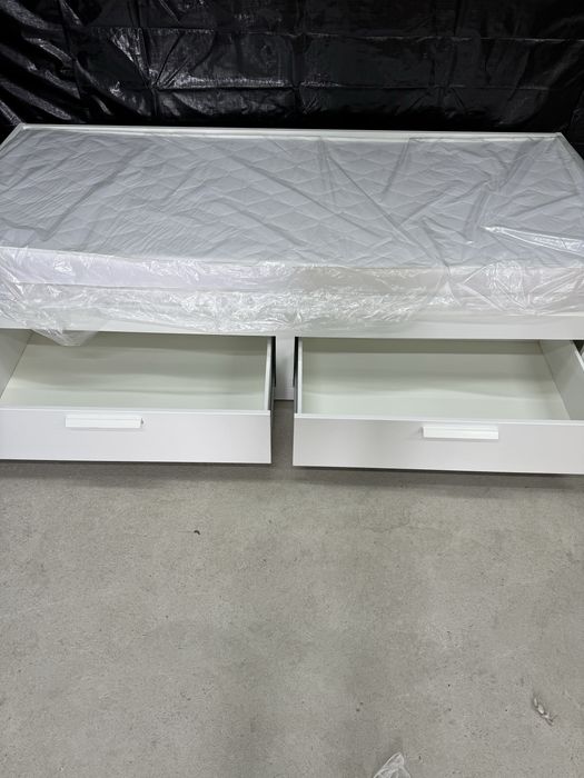 Łóżko Ikea Brimnes Stan Idealny Nowe Materace