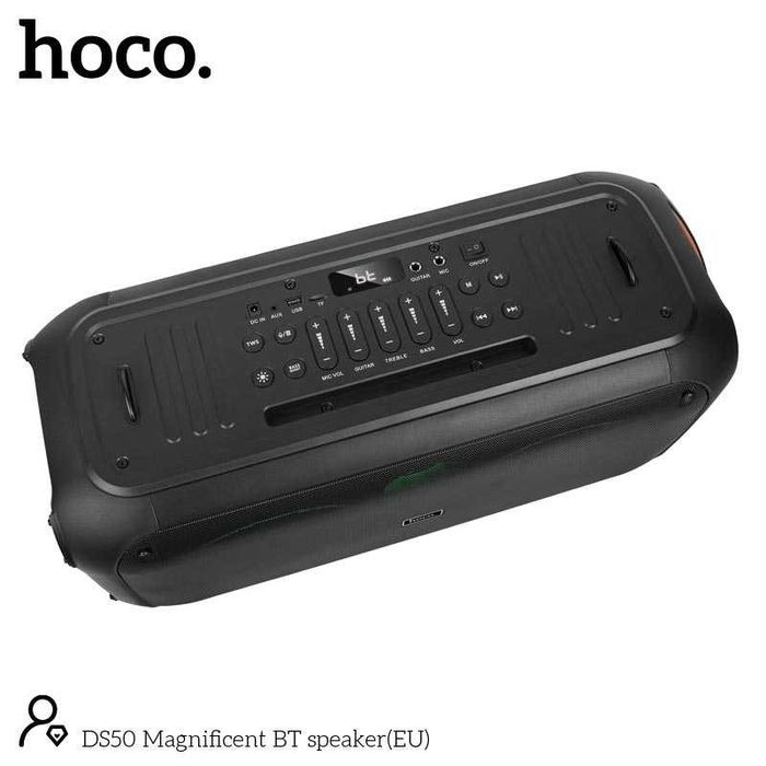 Акустика-караоке блютуз громкий стереозвук подсветка 50 Вт HOCO DS50