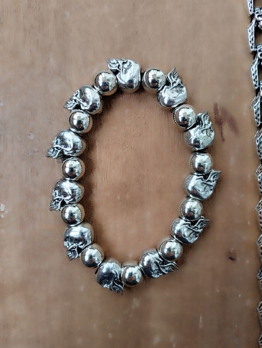 Браслет из черепов байкерские рокерские