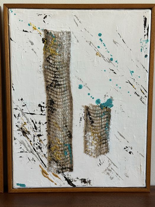 Conjunto de 2 quadros da arte abstrata