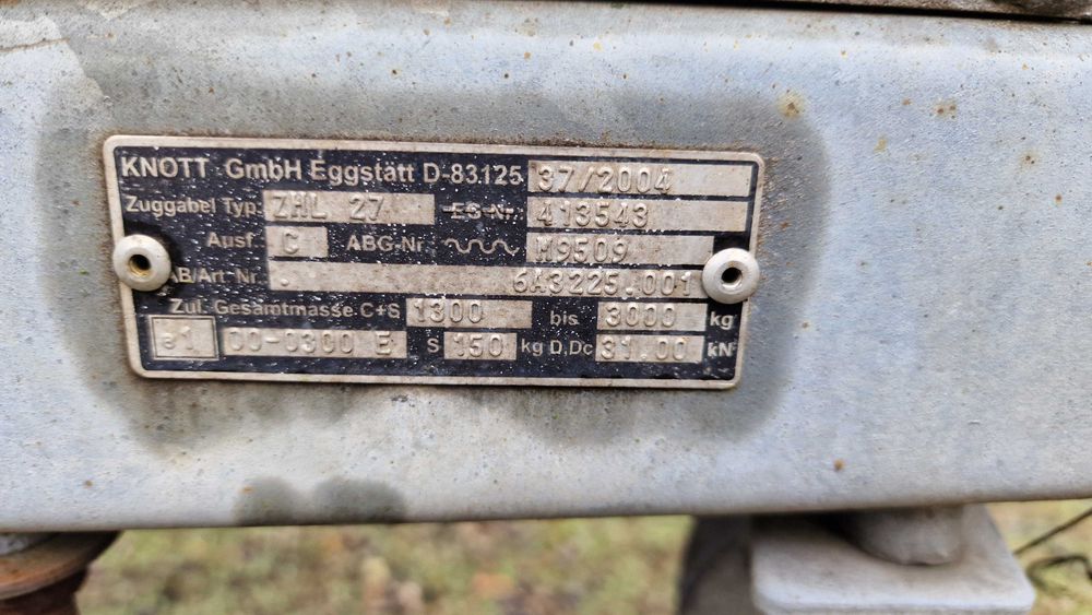 Przyczepa laweta Eduards Knott 2x wyciągarka DMC 2700kg ład. 2088kg