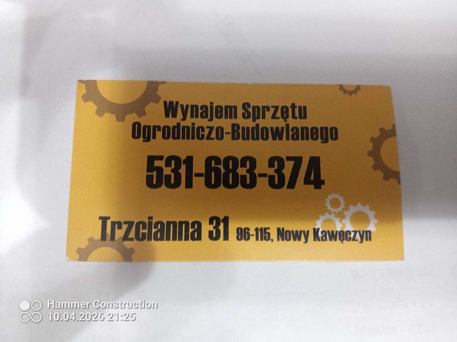Wynajem Sprzętu Ogrodniczo-Budowlanego