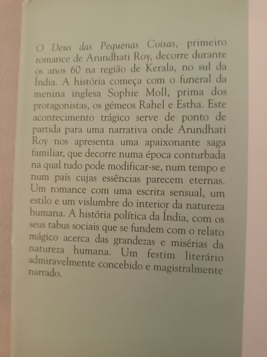 O Deus das Pequenas Coisas, de Arunhati Roy