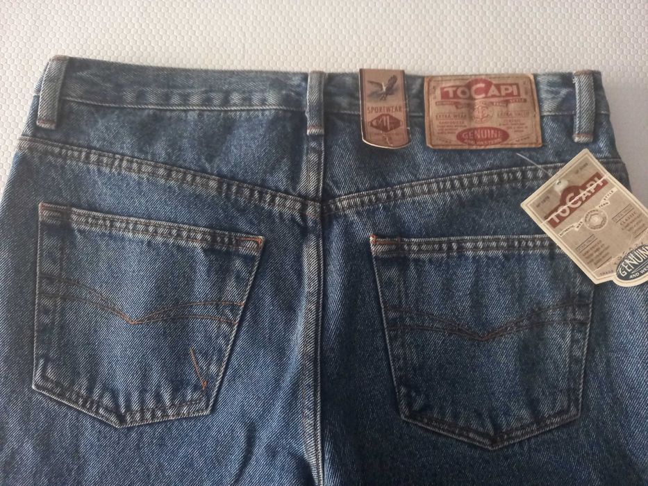 Calças de homem, ganga, marca Tocapi, T42. Novas c/etiq.