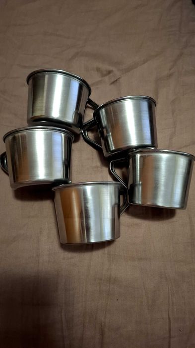 Чашка. Чашки. Нержавіюча сталь. 5 штук. Нові