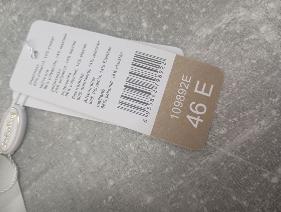 Biustonosz damski biały 46E