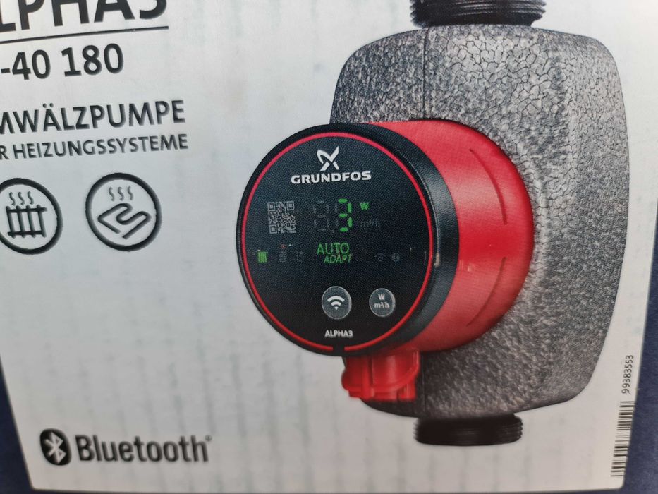 Новый. Насос циркуляционный Grundfos Alpha3 25-40 180 Bluetooth