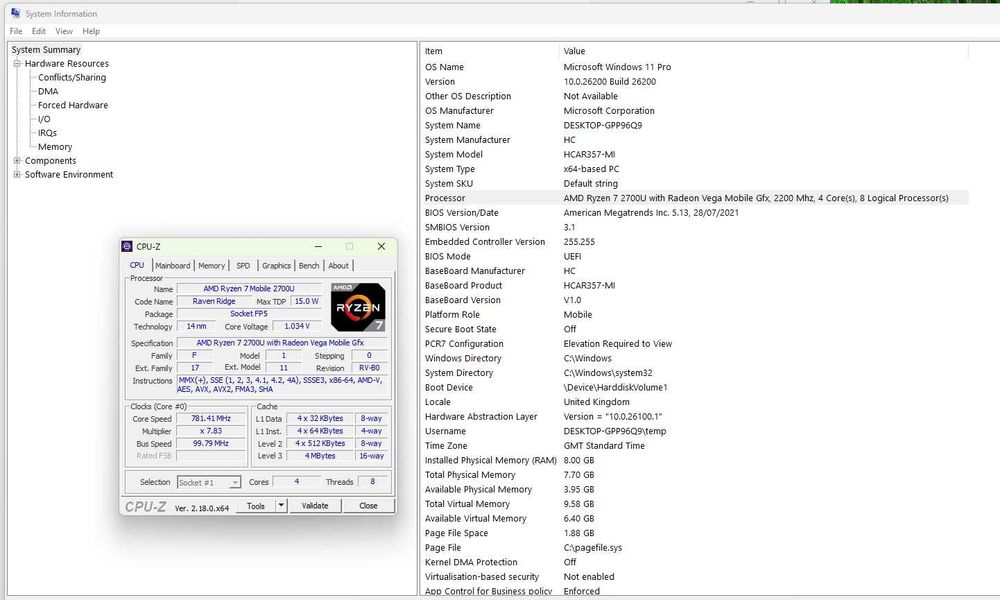 mini pc ryzen 7 2700U