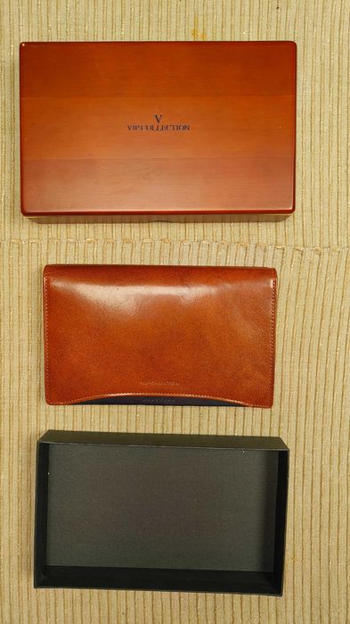 Wizytownik/adresownik VIP collection skóra/drewno