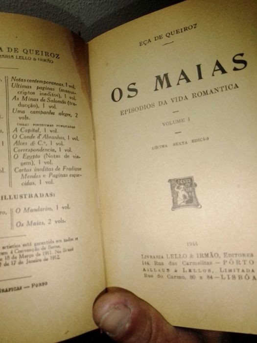 4 livros de eça de queiros de 1944