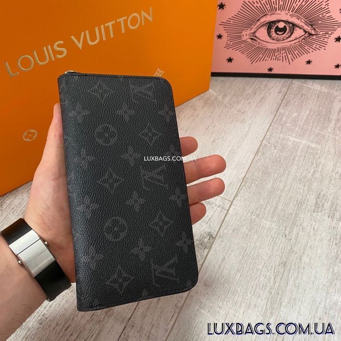 Мужской кожаный кошелек Louis Vuitton Zippy Луи Виттон
