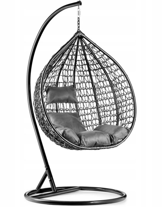 Fotel wiszący wolnostojący Gordon 105 cm/150 kg poduszki w cenie.