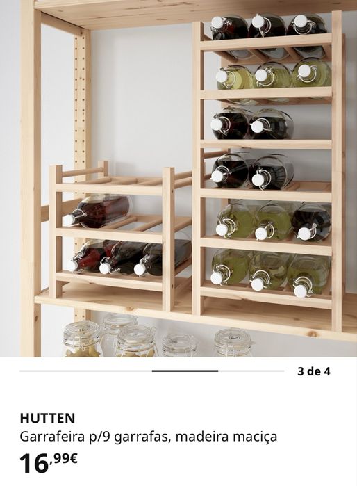 Garrafeira madeira Ikea Hutten