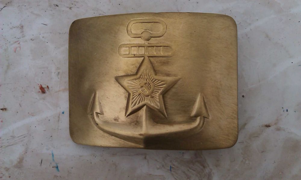 Бляха ВМФ СССР латунь