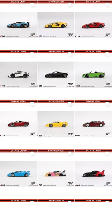 Моделі MiniGT Mercedes, BMW, Nissan, Porsche в масштабі 1/64