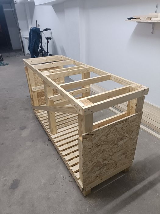 Bancada de trabalho com rodas