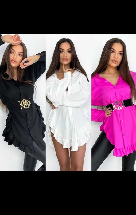 KOLORY SML Koszula guziki falbanki