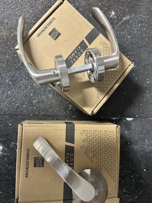 Klamki do drzw (nowe) // nikiel szczotkowany