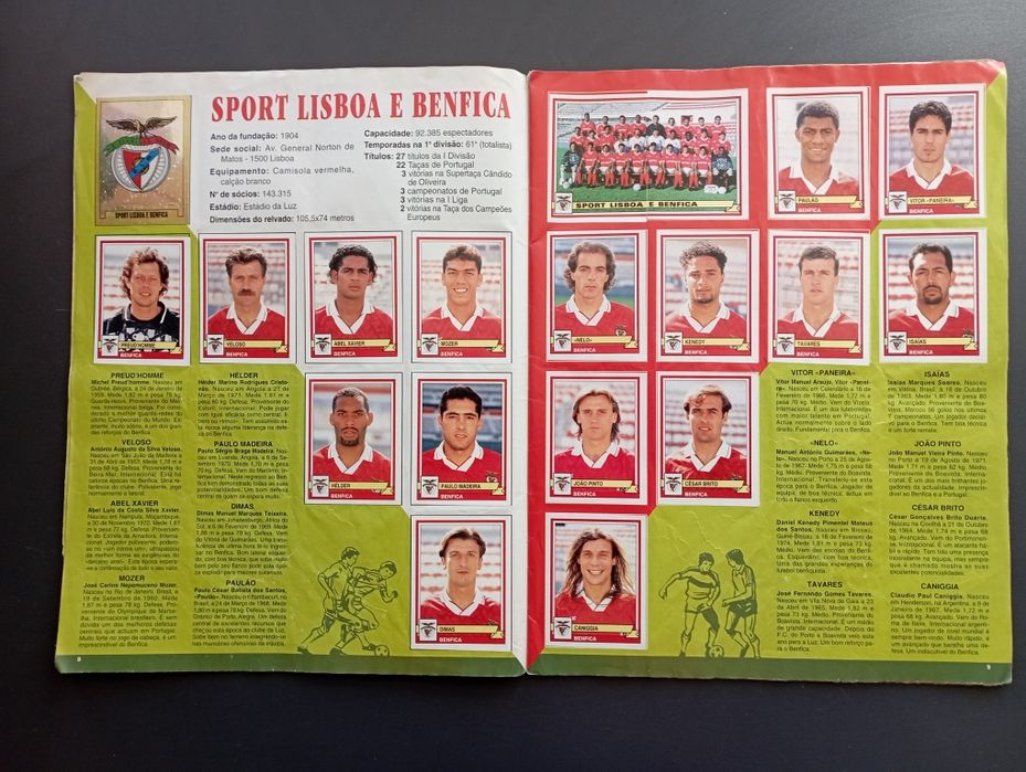 Caderneta Futebol Antiga