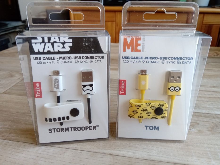 Kabel Micro/USB Gwiezdne wojny, Minionki. Extra gadżet!