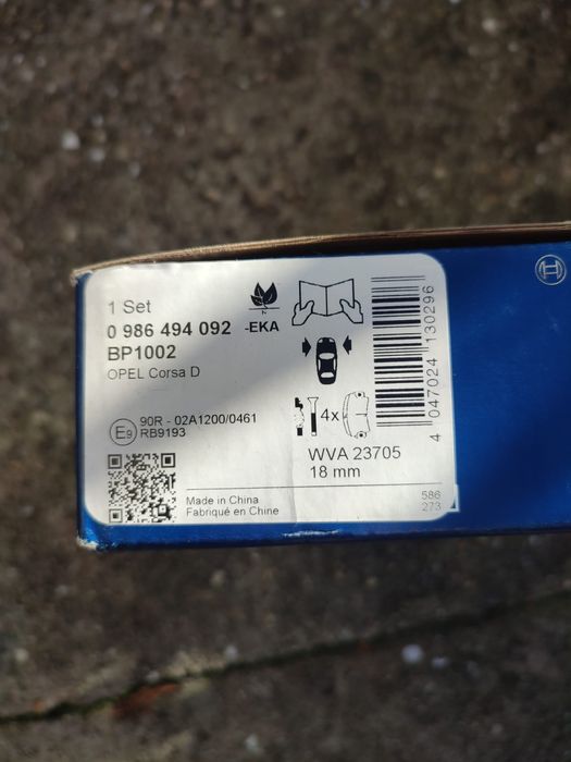 Calços/Pastilhas de travao Bosch BP1002 Opel Corsa D