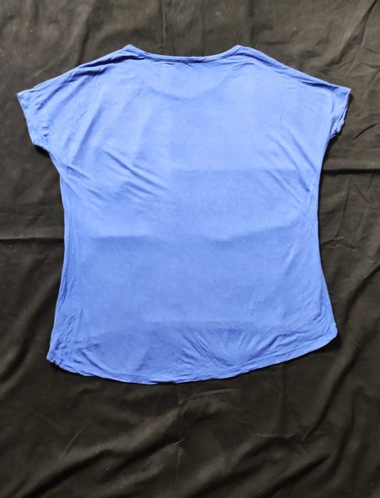 Niebieski t-shirt / bluzka TU | wiskoza | chabrowa