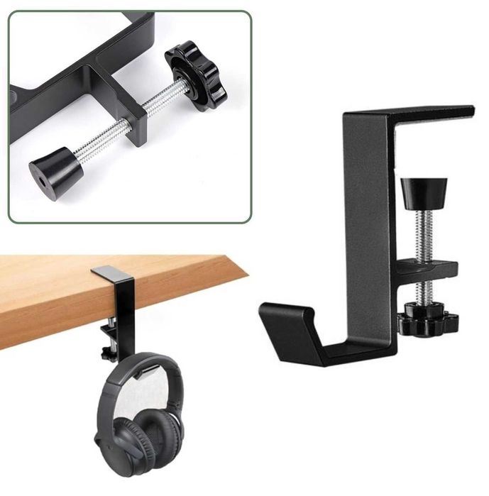 Warlor L1 (Black) - держатель подставка крючок для наушников с зажимом