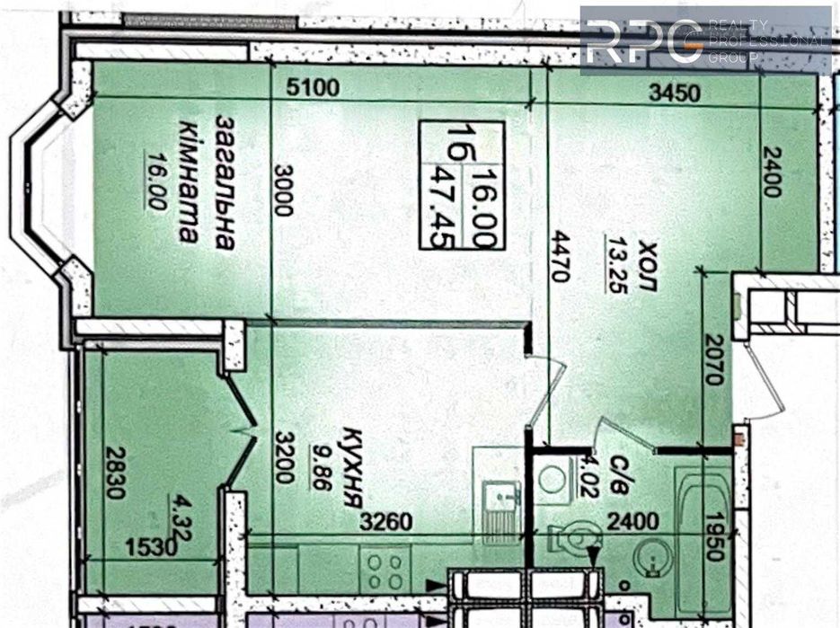 1-кімнатна квартира за адресою (площа 48 м²) - Atlanta.ua - фото 13