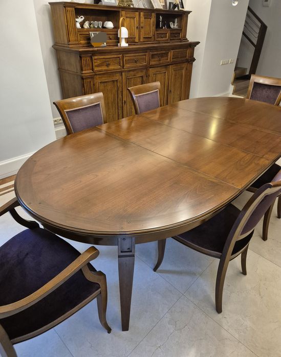 Stylowy włoski stół SELVA oraz 6 krzeseł w komplecie