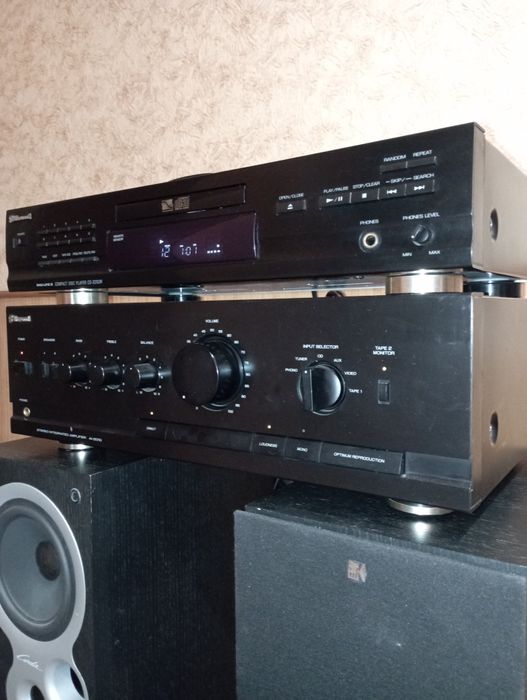 Усилитель Sherwood AL-2010, плеер CD-3050R  + аккустика  KEF Koda 90