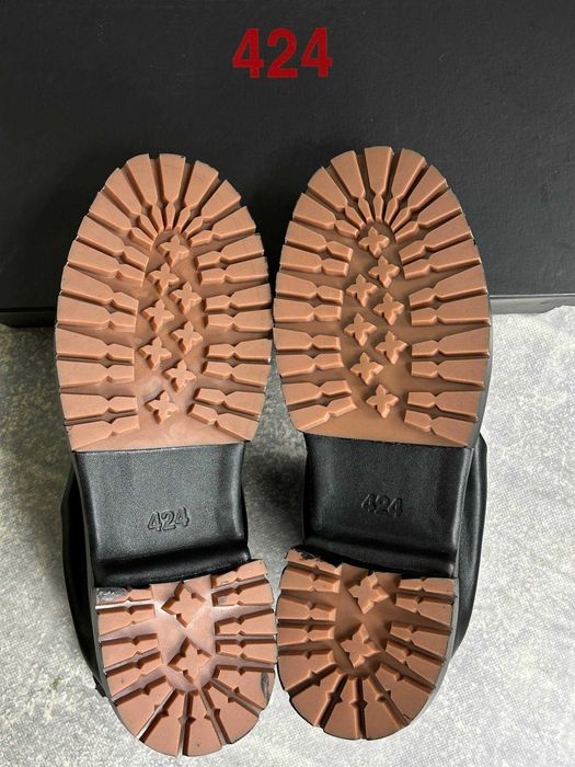 424 MARATHON BOOT back zip черевики чоботи чорні ботинки черные