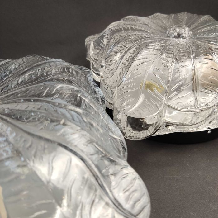 Zestaw dwóch plafonów - wzór kwiat - lata 70 , stan bdb