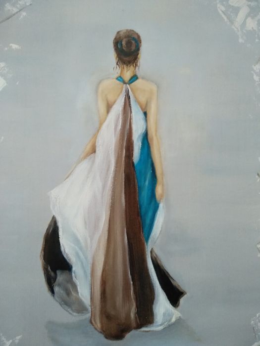 Óleo em tela com moldura64551346703107121