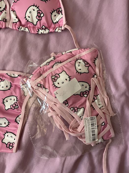strój kąpielowy hello kitty dwuczęściowy różowy