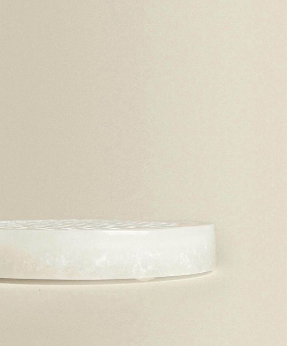 Saboneteira Alabastro Branco Perfurada Zara Home NOVO