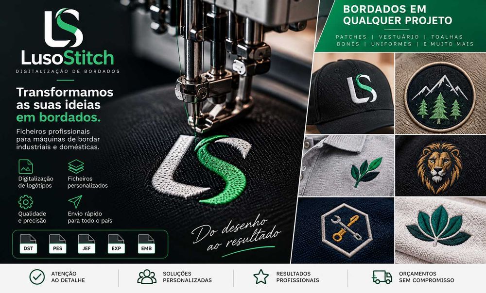 Criação de Ficheiros para Bordados | DST, PES, EMB