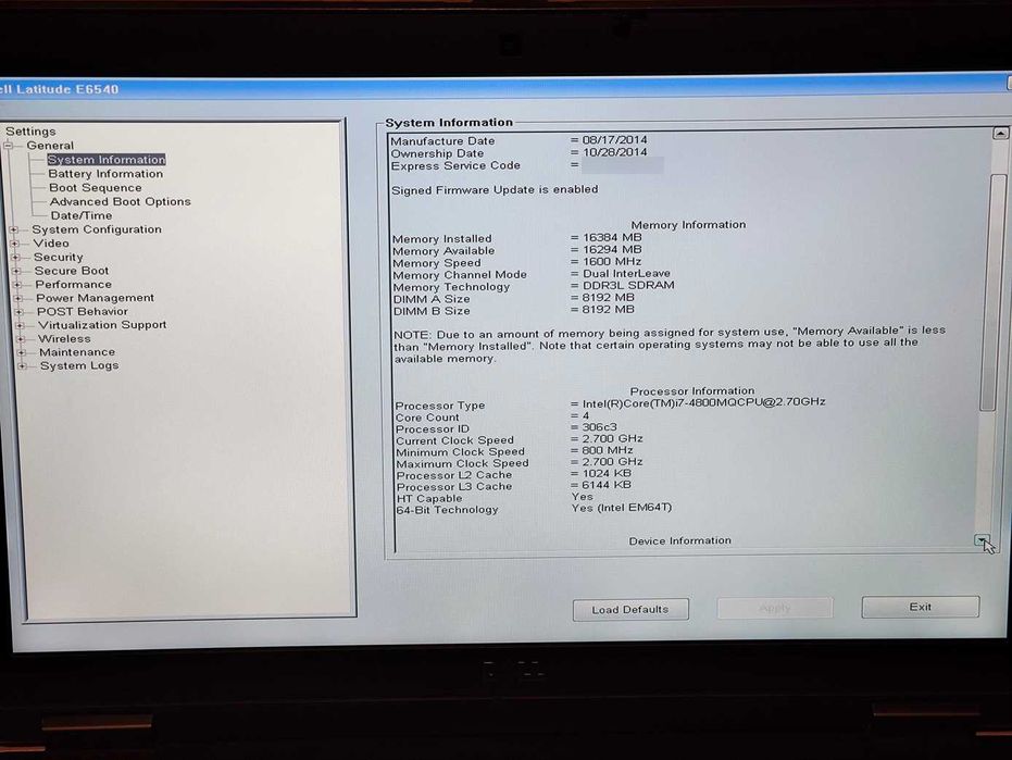 DELL Latitude E6540 - Core i7 4810MQ, ATi  Radeon HD 8790M, 16 GB RAM, 1 TB SSD + zasilacz