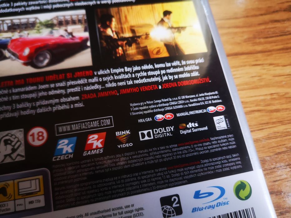 Mafia 2 PL Wydanie kompletne ps3 PlayStation 3