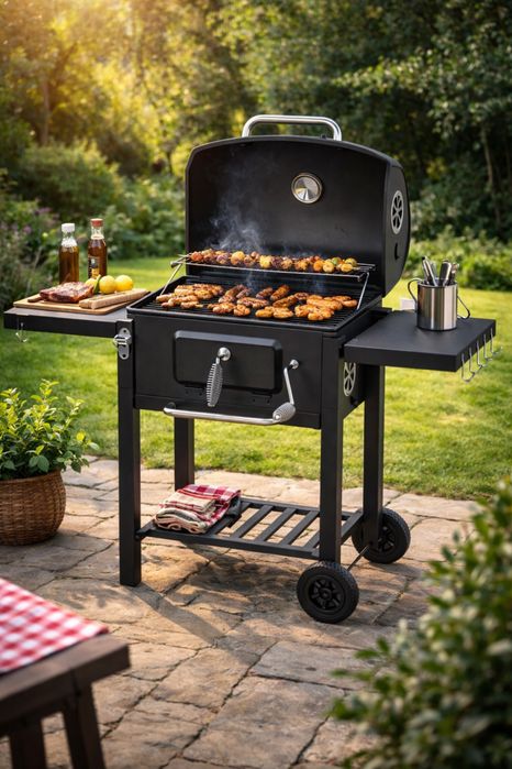 Nowy Grill Węglowy Ogrodowy Zamykany