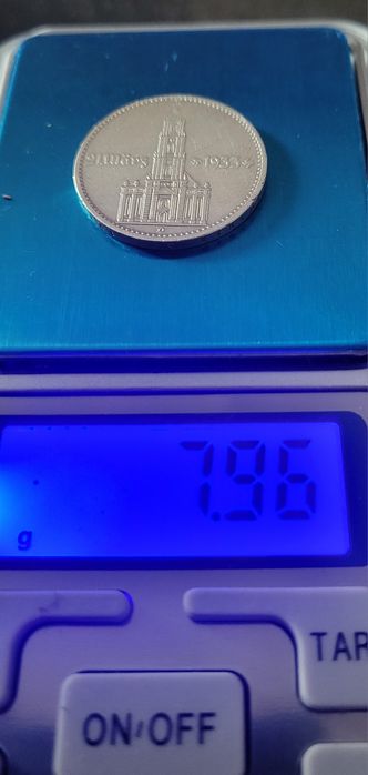 Монеты серебро 2 марки Кирха с надписью 1934