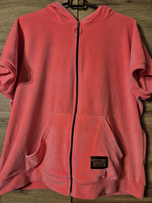 Welurowa neonowa bluza