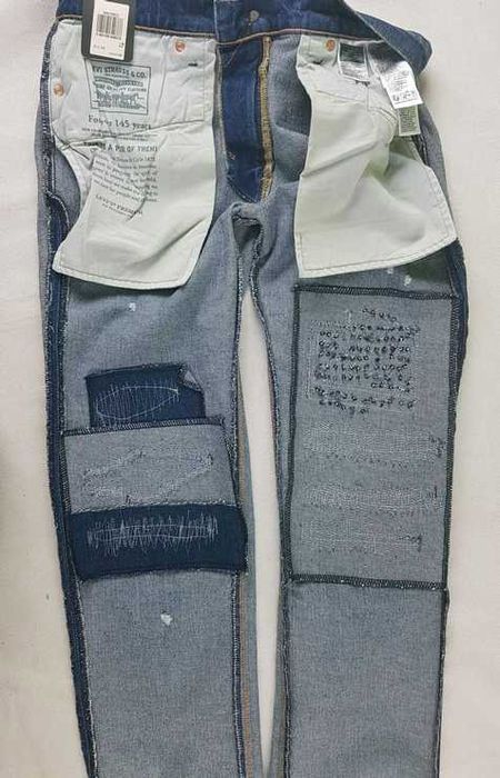 Jeansy Levi's 511 męskie podszyte łaty cerowania nowe Levisy - W31/L34