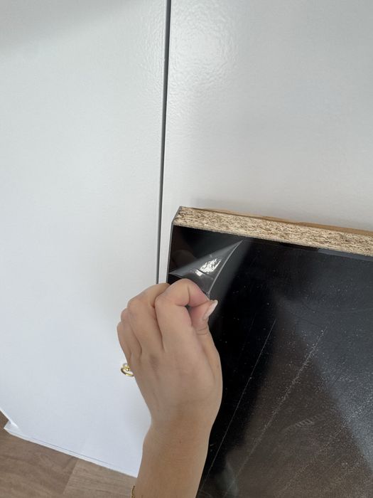 Bancada de cozinha preto brilhante