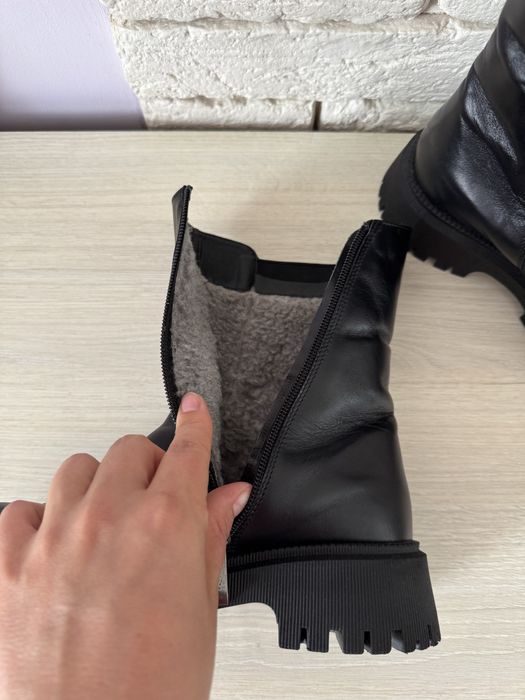 зимові чоботи, черевики з натуральної шкіри