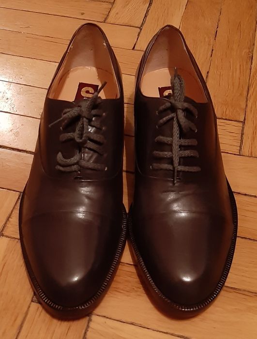 Luksusowe eleganckie męskie buty skórzane wizytowe garniturowe