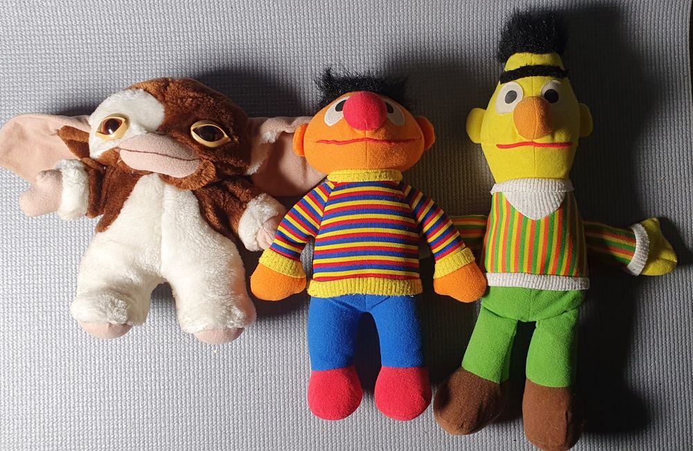 Zabawki pluszowe z lat '90 Ernie, Bernie, Gizmo RETRO