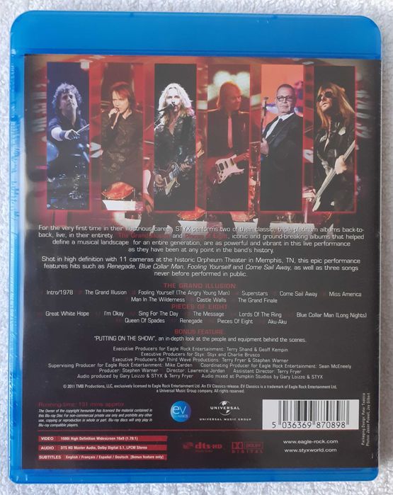 Styx – The Grand Illusion / Pieces Of Eight Live (Blu-ray)